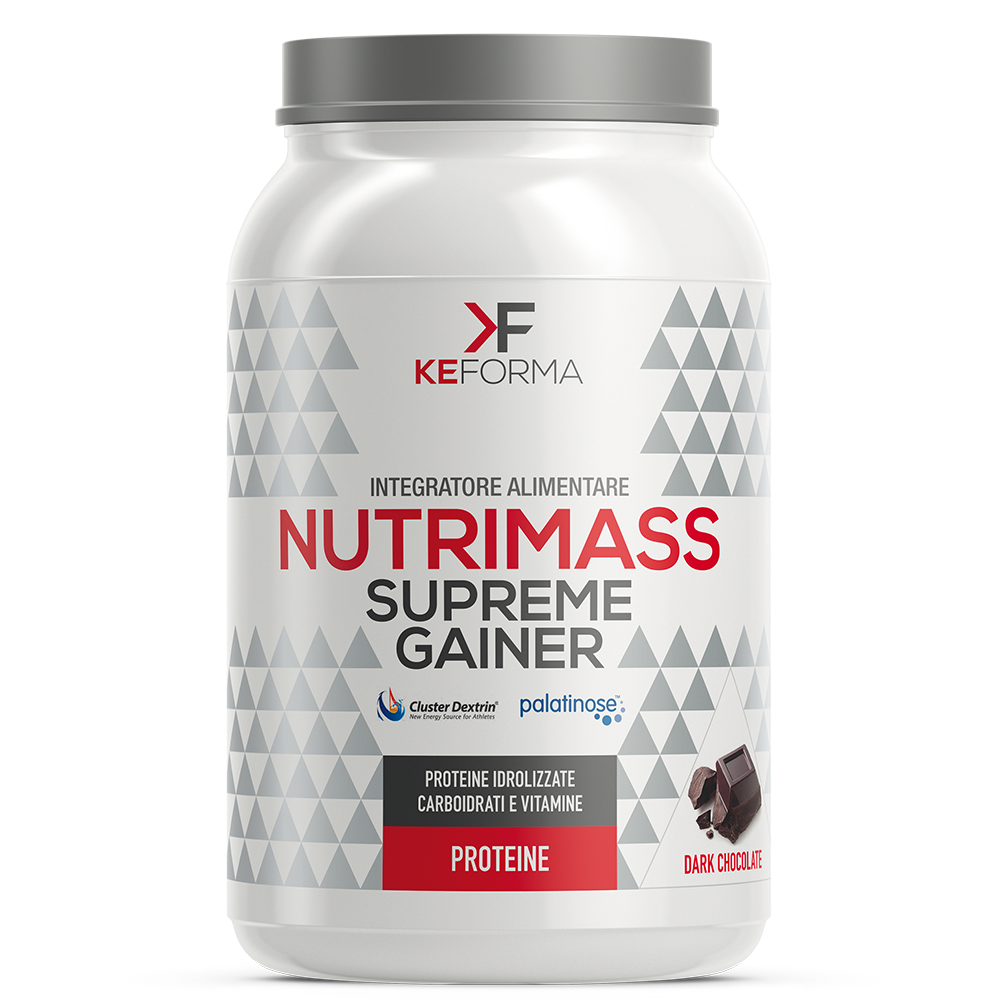 KeFORMA-Suisse-Gain de protéines-Nutrimass-Muscle-Carb-BCAA-Chocolat-Nutrimass-Supreme-Gain Image de NUTRIMASS SUPREME GAINER : poudre de protéines complète, idéale pour un repas nutritif et sans gluten, parfaite pour la croissance de la masse musculaire.